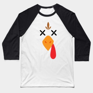 Turkey Face thanksgiving fall season Great for parties Baseball T-Shirt